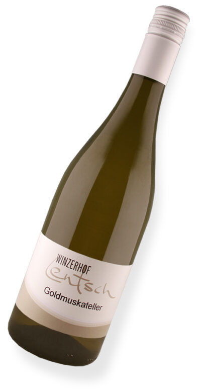 Goldmuskateller Flaschenfoto vom Winzerhof Lentsch